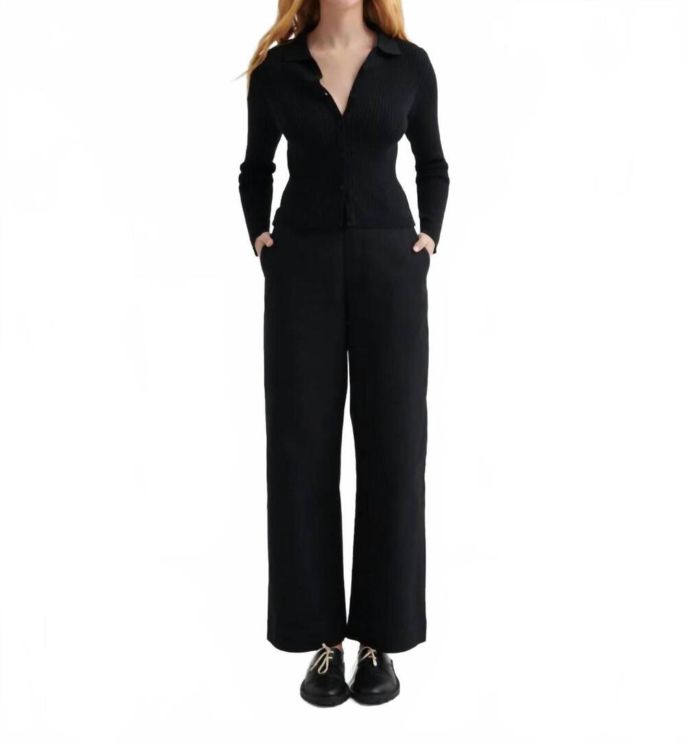 NEW KOWTOW manuscript close-fitting top in vintage black